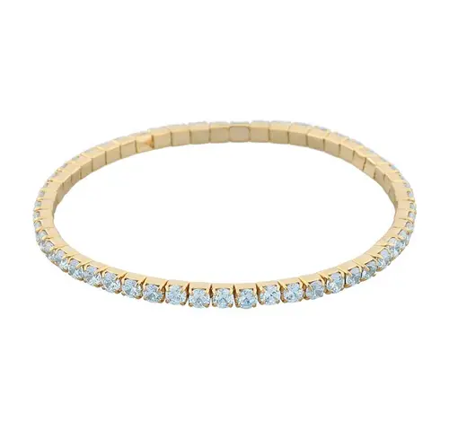 Snö Of Sweden Meadow Elastic Bracelet Gold/Light Blue S/M