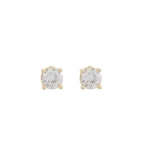 Snö Of Sweden Essence Stone Earring Gold/Clear 4 mm