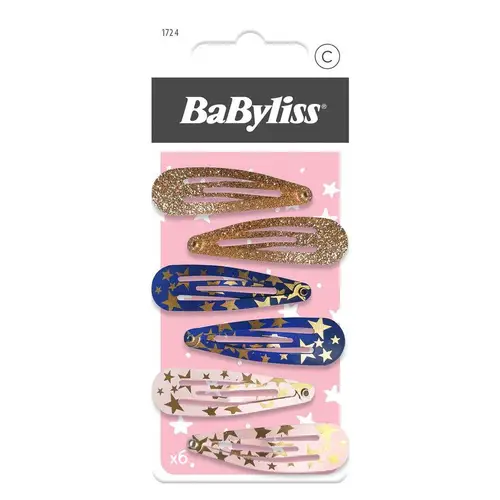 BaByliss Accessories Party Hair Clips for Kids 6pcs