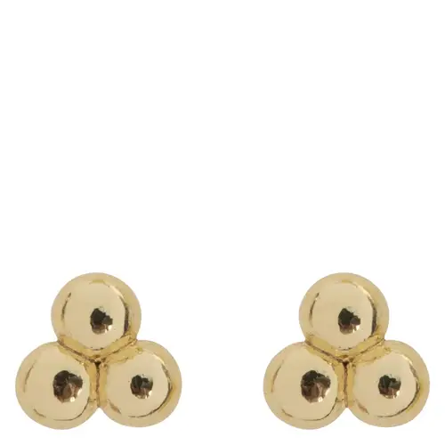 Timi Of Sweden Agnes 3 Balls Small Stud Earrings Gold