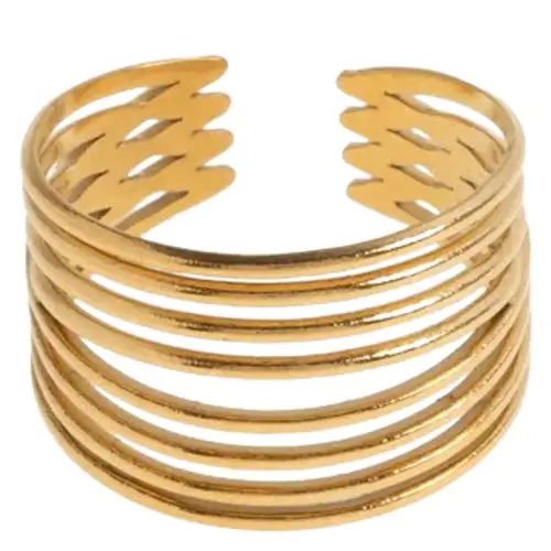 Timi Of Sweden Chloé Statement Ring Stainless Steel Gold