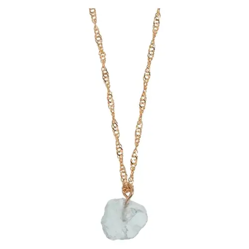 Timi Of Sweden Looking Good Aquamarine Necklace Gold