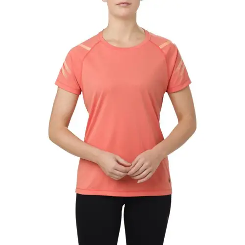 Asics Icon T-shirt Dame - Kortærmet, Str. XS, Orange - Komfortabel og Stilfuld