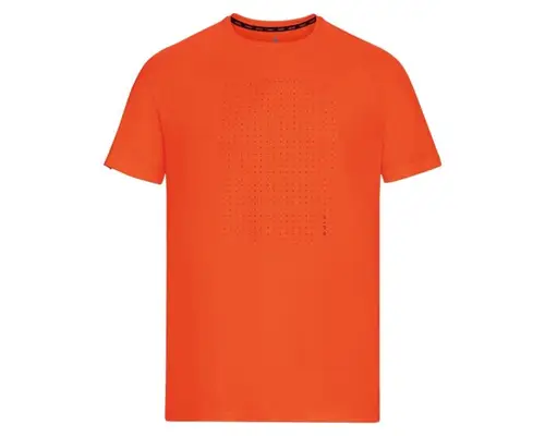 Odlo Herre T-shirt S, Orange - Kølende, Refleksdetaljer, Crew Neck, Essential