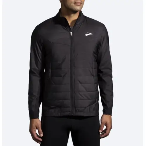 Brooks Shield Hybrid Jacket 2.0 - Herre L, Varm & Bæredygtig Jakke med Lynlås Lommer