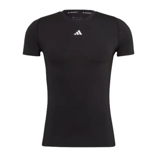 Adidas Tech Fit Tee - Svedabsorberende T-shirt til Herre, Str. S, Sort - Optimal komfort og pasform