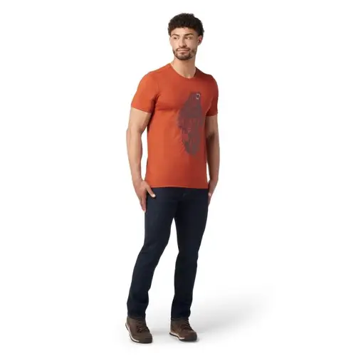 Smartwool Always Explore Slim Fit T-shirt S - Herre, Komfortabel Merinould, Orange