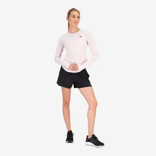 New Balance Q Speed Jacquard T-shirt M - Lilla, Let & Åndbar med Reflekser til Dame