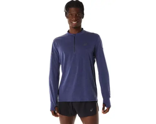 Asics Metarun Half Zip LS Top - Herre, Str. S, Åndbar & Hurtigtørrende Reflekterende Trøje