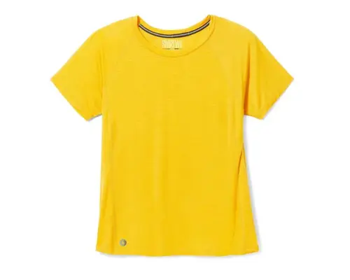 Smartwool Merino Sport Ultralite T-shirt Dame - XS, Gul, Svedtransporterende & Komfortabel