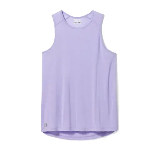 Smartwool Active Ultralite High Neck Tank - Str. L, Merino & Tencel™, Dame, Lilla