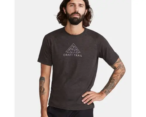 Craft ADV Trail Wool SS Tee - Merino Uld T-shirt, Herre, Str. XXL, Komfortabel og Åndbar