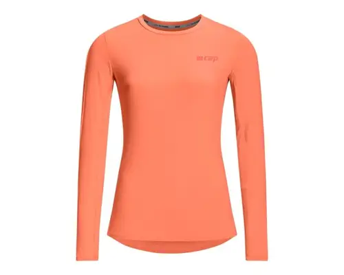 CEP The Run Shirt Round Neck Long Sleeve Orange - Løbetrøje med reflekser