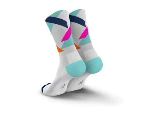 Incylence Ultralight Strikes Socks Hvid / Orange / Pink / Blå - Løbestrømper