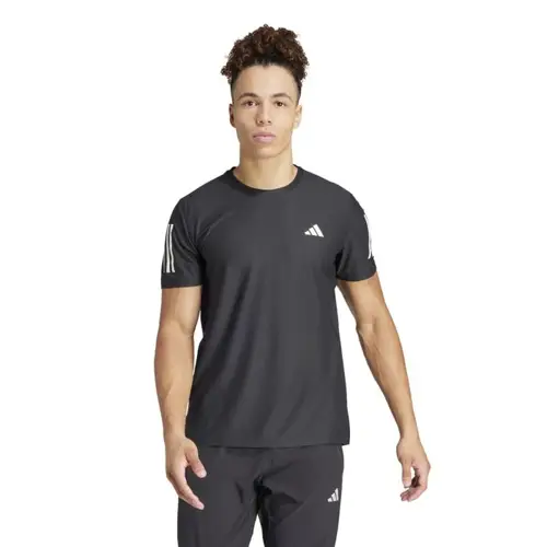 Adidas Own The Run T-shirt Str. S - Åndbar, Reflekterende Herre Løbetee i Sort