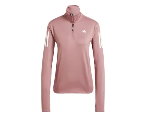 Adidas Own The Run Half-zip Long Sleeve Pink - Løbetrøje