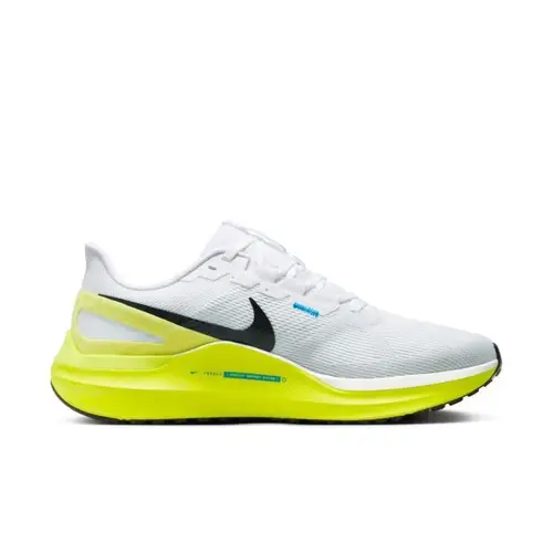 Nike Air Zoom Structure 25 - Stødabsorberende Løbesko 44½ Herre, Hvid/Gul, Løb