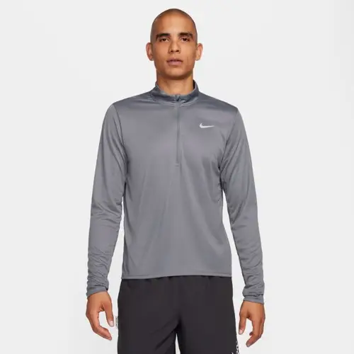 Nike Dri-FIT Pacer Half Zip T-shirt, Grå, Str. S, Herre - Åndbar og komfortabel løbetrøje