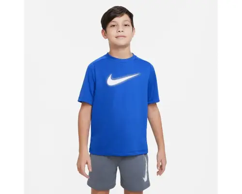 Nike Dri-FIT Graphic T-shirt, Str. L (12-13 år), Blå - Komfortabel & Åndbar Junior T-shirt