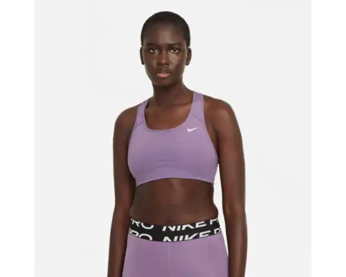 Nike Swoosh Sports Bra - Dri-FIT Racerback, Strækbart til Løb, Str. XS, Dame