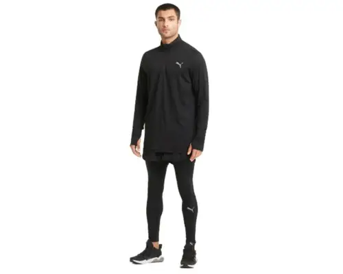 Puma Run Favorite 1/4 Zip Midlayer Herre, Str. S - Let, Refleks & Drycell Teknologi