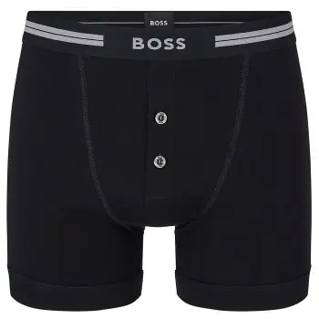 BOSS Original Button Front Shorts Sort bomuld Small Herre