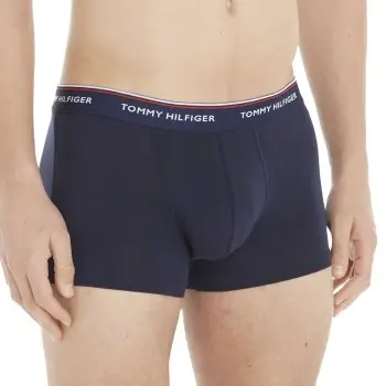 Tommy Hilfiger 3P Premium Essentials Low Rise Trunk Blå bomuld Small Herre