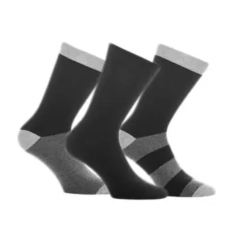 WESC Strømper 3P Socks Sort/Grå Str 39/42