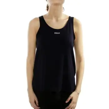 DKNY Walk The Line Tank Marineblå polyester Small Dame