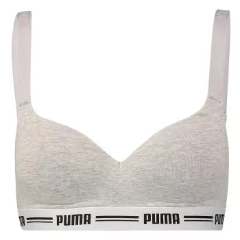 Puma Bh Iconic Padded Top Grå Small Dame