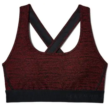 Under Armour Bh Crossback Jacquard Sports Bra Rød Mønster  polyester Small Dame