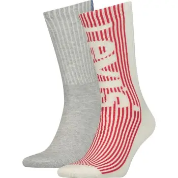 Levis Strømper 2P Retro Regular Cut Sock Rød/Grå Str 39/42