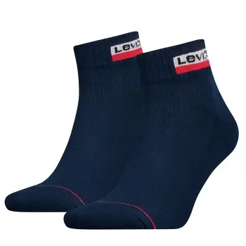 Levis Strømper 2P Sport Mid Cut Sock Mørkblå Str 39/42