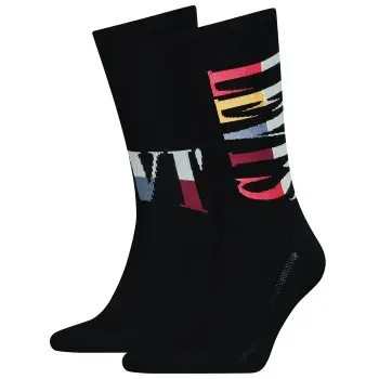 Levis Strømper 2P Logo Retro Regular Socks Sort Str 39/42 Herre