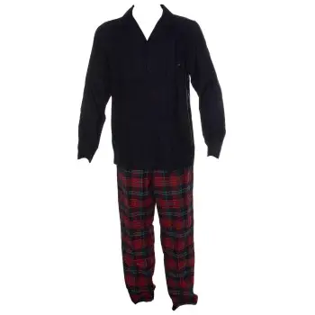 Tommy Hilfiger Tommy  Flannel Pyjama Blå/Rød bomuld Medium Herre