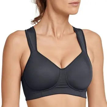 Schiesser Bh Active Sport Medium Support Bra Antracit A 70 Dame