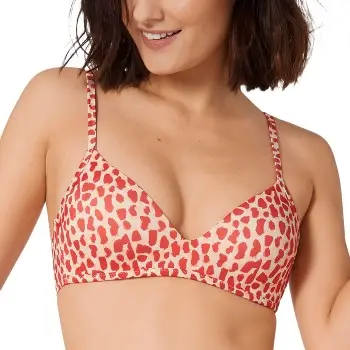 Sloggi Koh Tachai Padded Bikini Bralette Rød/Hvid Large Dame