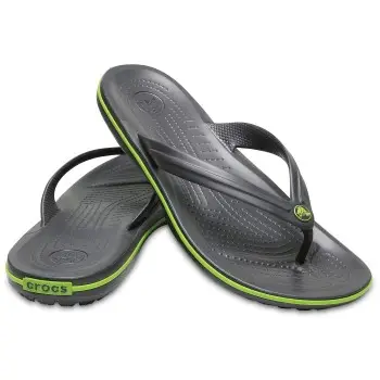 Crocs Crocband Flip Unisex Sort/Grøn US M12 (EU 46-47)