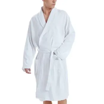 Resteröds Organic Cotton Bathrobe Hvid økologisk bomuld L/XL Herre