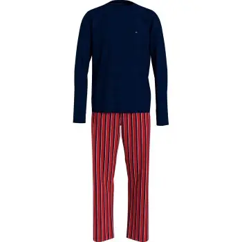 Tommy Hilfiger Original Organic Cotton Pyjama Blå/Rød økologisk bomuld Medium Herre