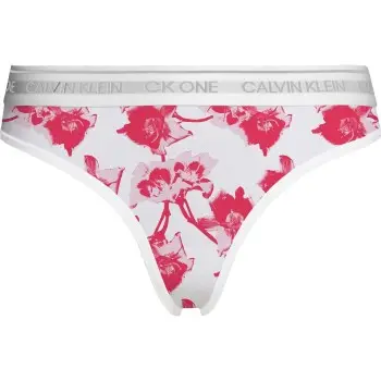 Calvin Klein Trusser CK One Printed Cotton Thong Rosa blomstret Medium Dame