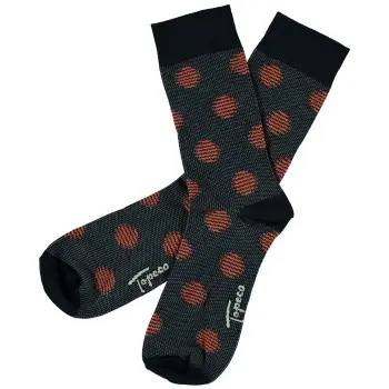 Topeco Strømper Men Cotton Trend Pattern Sock Rød Mønster  Str 45/48 Herre