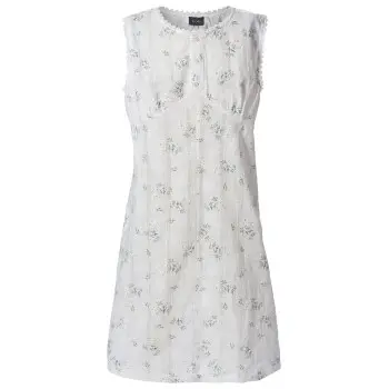 Trofe Romantic Floral Nightdress Hvid bomuld Medium Dame