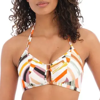 Freya Shell Island Triangle Bikini Top Hvid Mønster polyamid D 75 Dame