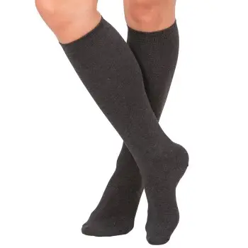 Trofe Cotton Knee Socks Strømper Grå Str 39/42 Dame