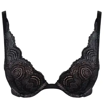 Wonderbra Bh Refined Glamour Triangle Push Up Bra Sort B 80 Dame