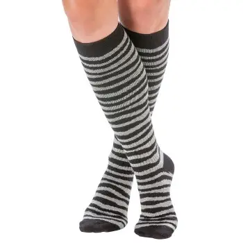 Trofe Printed Support Socks Strømper Sort/Grå Str 39/42 Dame