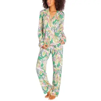 PJ Salvage Playful Prints Pyjama Grøn blomstret Medium Dame