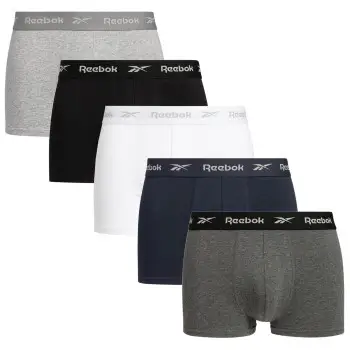 Reebok 5P Boyes Trunk Marineblå/Grå bomuld Small Herre