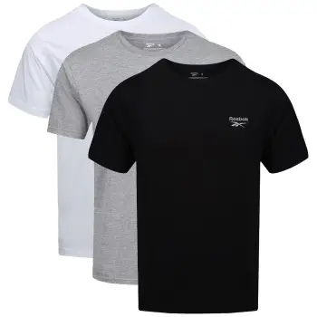 Reebok 3P Santo Crew Neck T-Shirt Sort/Grå Small Herre